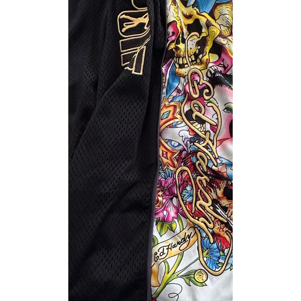 Ed Hardy Sport Shorts Men's Size XL Boxing Trunks Jersey style Training Y2K - Picture 3 of 12